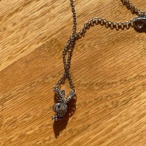 PLAYBOY silver bunny necklace
